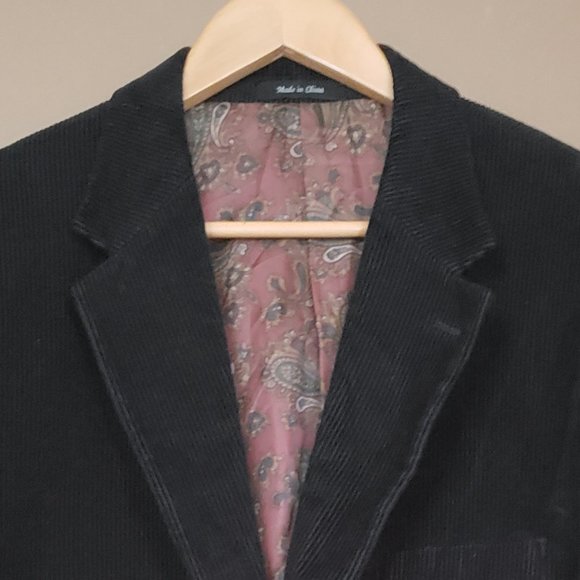 Vintage Men's Ralph Lauren Black Coduroy Jacket Size 48R - Picture 6 of 9
